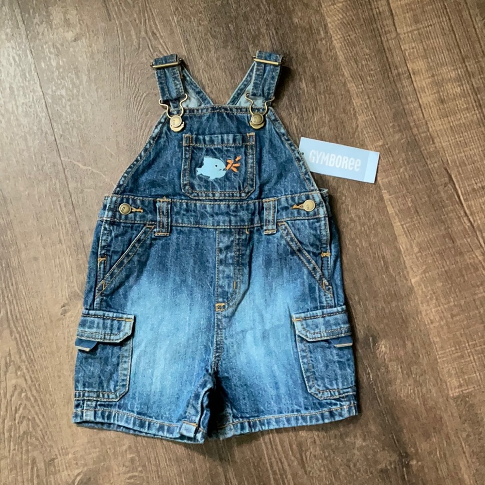 Boy Gymboree Jean overall shorts 6-12 months